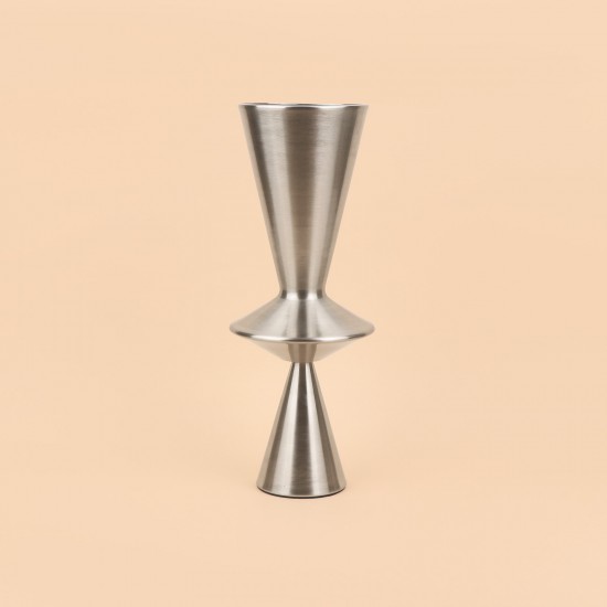 فازة استيل انيقة - فضي -37×15×15 سم - 2M3A400376