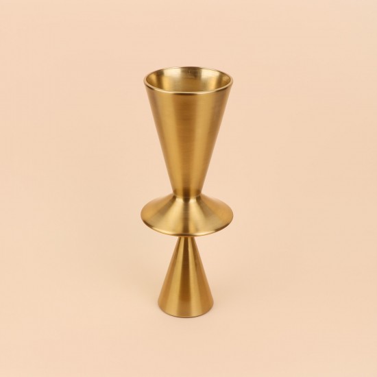 فازة استيل انيقة - ذهبي -37×15×15 سم - 2M3A400377