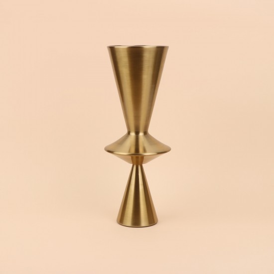 فازة استيل انيقة - ذهبي -37×15×15 سم - 2M3A400377