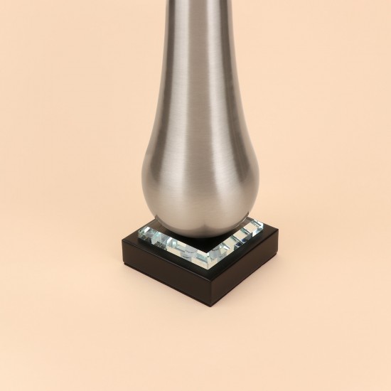 Elegant stainless steel vase - silver - 36×10×10 cm - 2M3A400382