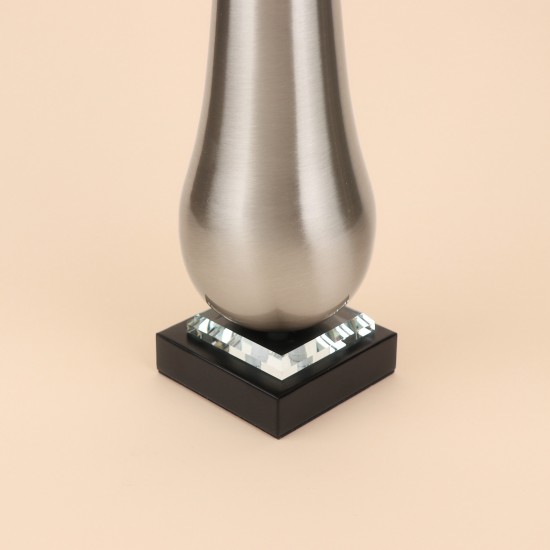 Elegant stainless steel vase - silver - 44×10×10 cm - 2M3A40038