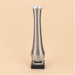 فازة استيل انيقة - فضي -44×10×10 سم - 2M3A400384