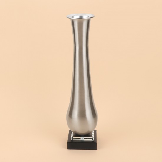 Elegant stainless steel vase - silver - 44×10×10 cm - 2M3A40038