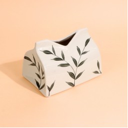 Ceramic tissue box with a unique design - 19 x 13 x 12 cm - 2M3D2400115