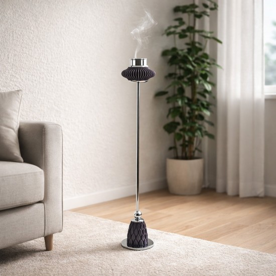 Modern floor-standing incense burner - Plastic base - 16 x 16 x 85 cm - 2A3F10003