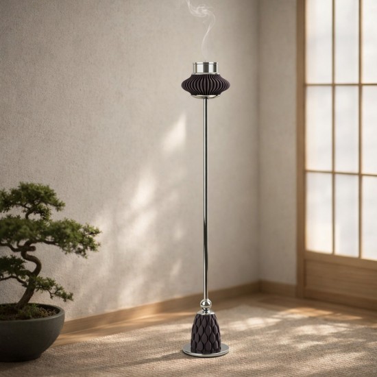Modern floor-standing incense burner - Plastic base - 16 x 16 x 95 cm - 2A3F100004