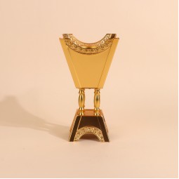 Metal incense burner with a unique design - Gold - 11 x 22 cm - 2M3F200063