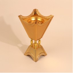 Uniquely designed metal incense burner - gold - 13 x 26 cm - 2M3F200066 Uniquely designed metal incense burner - gold - 13 x 26 cm - 2M3F200066