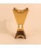 Uniquely designed metal incense burner - gold - 13 x 26 cm - 2M3F200066