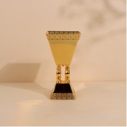 Luxury decorative incense burner, stainless steel, gold - 2S1R200133