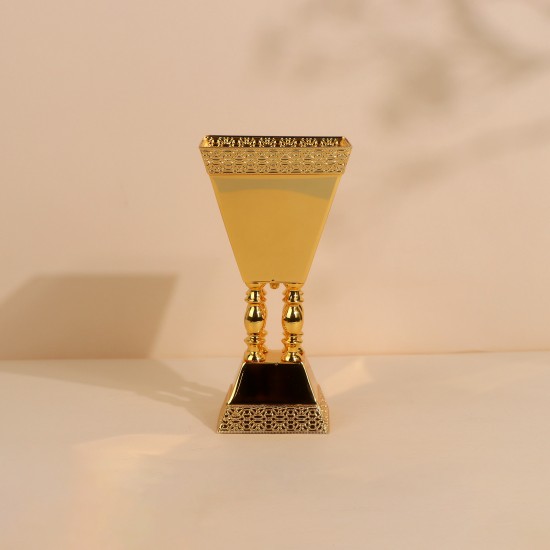 Luxury decorative incense burner, stainless steel, gold - 2S1R200133