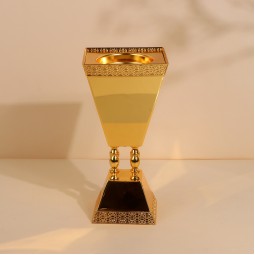 Luxury decorative incense burner, stainless steel, gold - 2S1R200136
