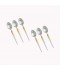 Stainless steel dessert spoon set, silver and gold - 15 cm - 6 pieces - 2M1D200211
