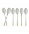 Stainless steel cutlery set, silver and gold - 20 cm - 6 pieces - 2M1D100214