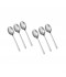 Stainless steel dessert spoon set, silver - 15 cm - 6 pieces - 2M1D100221