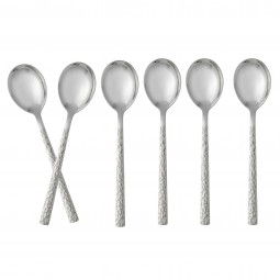 Stainless steel soup spoons - silver - 20 cm - 6 pieces - 2M1D100231 Stainless steel soup spoons - silver - 20 cm - 6 pieces - 2M1D100231