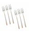 Stainless steel dinner fork set, silver and gold - 20 cm - 6 pieces - 2M1D200215