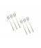Stainless steel dessert fork set, silver and gold - 15cm - 6 pieces - 2M1D200217