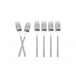 Stainless steel dessert fork set, silver - 15 cm - 6 pieces - 2M1D200222 Stainless steel dessert fork set, silver - 15 cm - 6 pieces - 2M1D200222