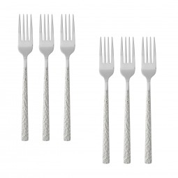 Stainless steel silver dinnerware set - 20 cm - 6 pieces - 2M1D200226
