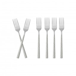 Silver Stainless Steel Dessert Fork Set - 15 cm - 6 Pieces - 2M1D200228 Silver Stainless Steel Dessert Fork Set - 15 cm - 6 Pieces - 2M1D200228