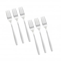 Stainless steel silver dinnerware set - 20 cm - 6 pieces - 2M1D200238