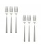 Stainless steel dessert fork set, silver - 15 cm - 6 pieces - 2M1D200240