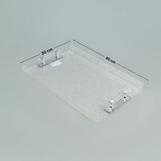 Rectangular acrylic serving tray with a unique design - 2S1C300351