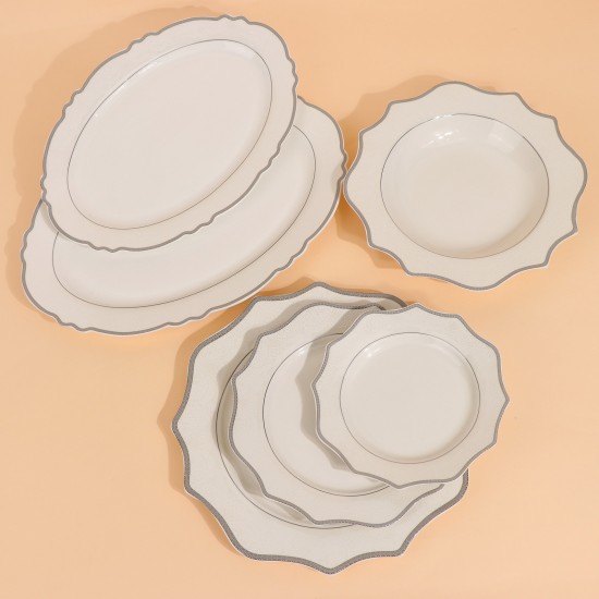 Classic Luxury Dinnerware Set - 6 Persons - 63 Pieces - 2S1MM100258