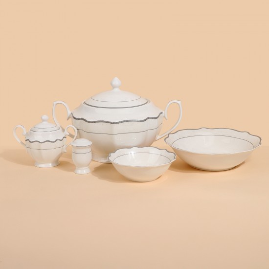 Classic Luxury Dinnerware Set - 6 Persons - 63 Pieces - 2S1MM100258