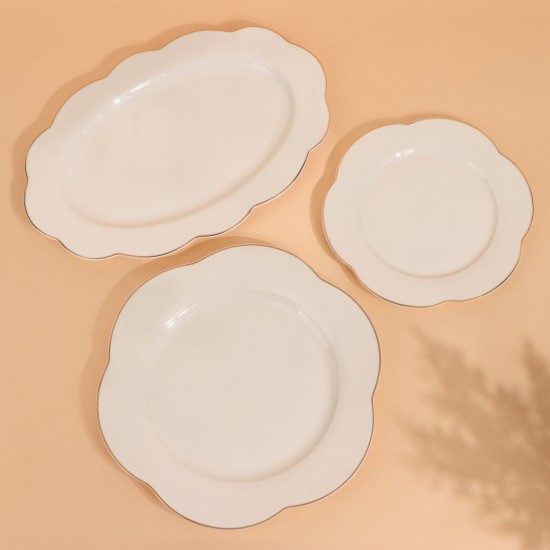 طقم عشاء فاخر  بتصميم أنيق- 26 قطعة-2S1MM100339