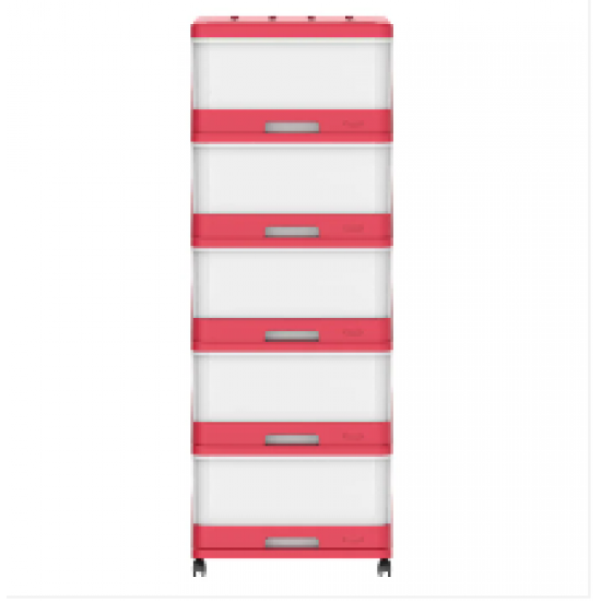 Dark red storage drawer, 5 floors Dark red storage drawer, 5 floors