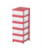 Dark red storage drawer, 5 floors Dark red storage drawer, 5 floors