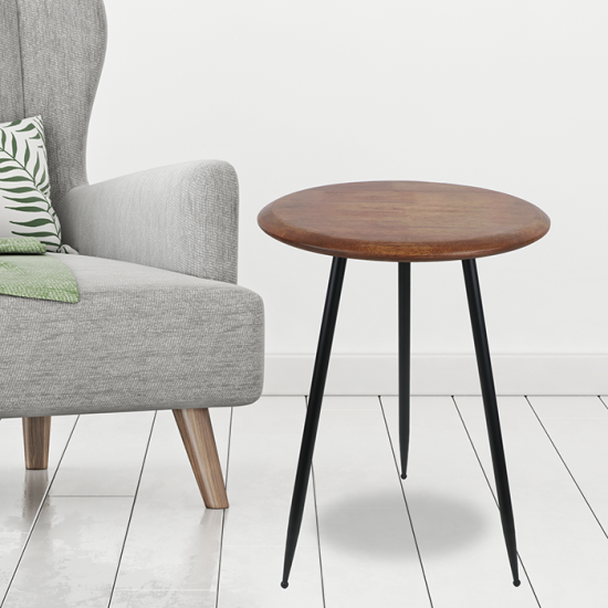 Single Wooden Serving Table with Metal Base - 2UU22-111 Single Wooden Serving Table with Metal Base - 2UU22-111