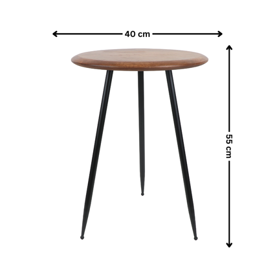 Single Wooden Serving Table with Metal Base - 2UU22-111 Single Wooden Serving Table with Metal Base - 2UU22-111