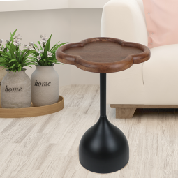 Single Wood Serving Table with Metal Base - 2UU22-114