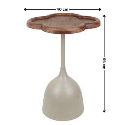 Single Wood Serving Table with Metal Base - 2UU22-115