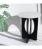 Single serving table, black and white wood - 2UU22-153 Single serving table, black and white wood - 2UU22-153