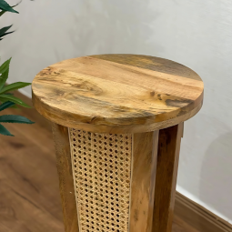 Single serving table, Indian made, wood, height 61 cm