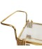 Golden and acrylic serving carriage, 3 levels Golden and acrylic serving carriage, 3 levels