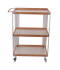 Acrylic and wood serving cart, 3 levels Acrylic and wood serving cart, 3 levels