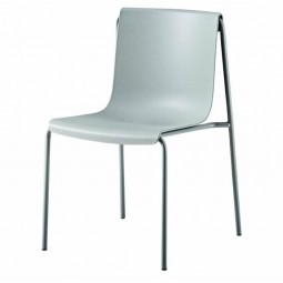 Fiber chair with gray iron legs, 80*50*45 cm