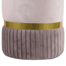 Light gray and dark gray fabric puff chair, 34*30 cm