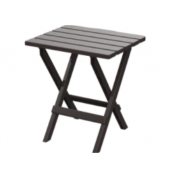 Table set with 2 folding chairs, dark brown