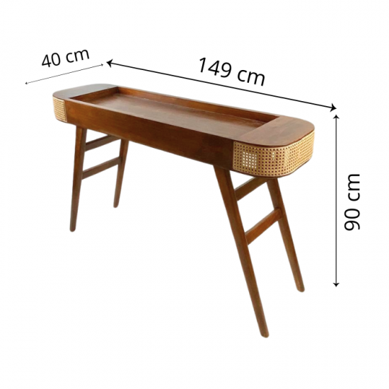 Natural wood reception entrance, Indian made, 40*90*140 cm Natural wood reception entrance, Indian made, 40*90*140 cm