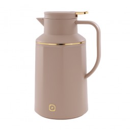 Shimizu Thermos, Dark Beige with Gold Line, 1.5L