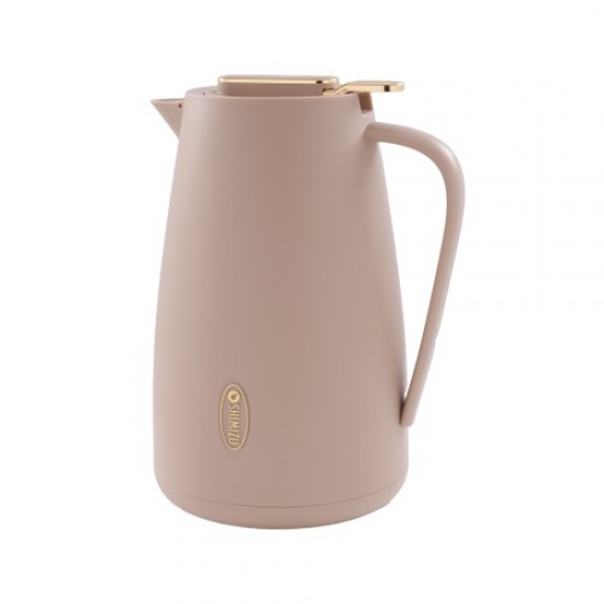 Shimizu Thermos, Dark Beige with Gold Line, 1.5L Shimizu Thermos, Dark Beige with Gold Line, 1.5L