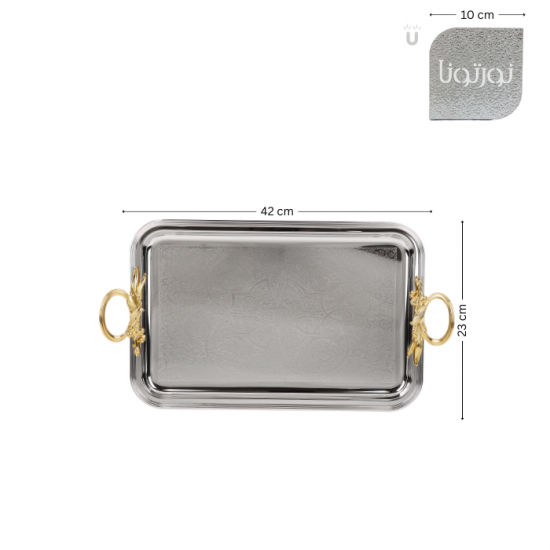 Elegant stainless steel tabasi set - silver and gold - 3 pieces Elegant stainless steel tabasi set - silver and gold - 3 pieces