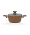 Turkish cookware set, 14 pieces, brown, with glass lid - 240BR/14G Turkish cookware set, 14 pieces, brown, with glass lid - 240BR/14G