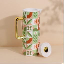 1 Liter Modern Floral Pattern Tea Thermos - 2G1B200078